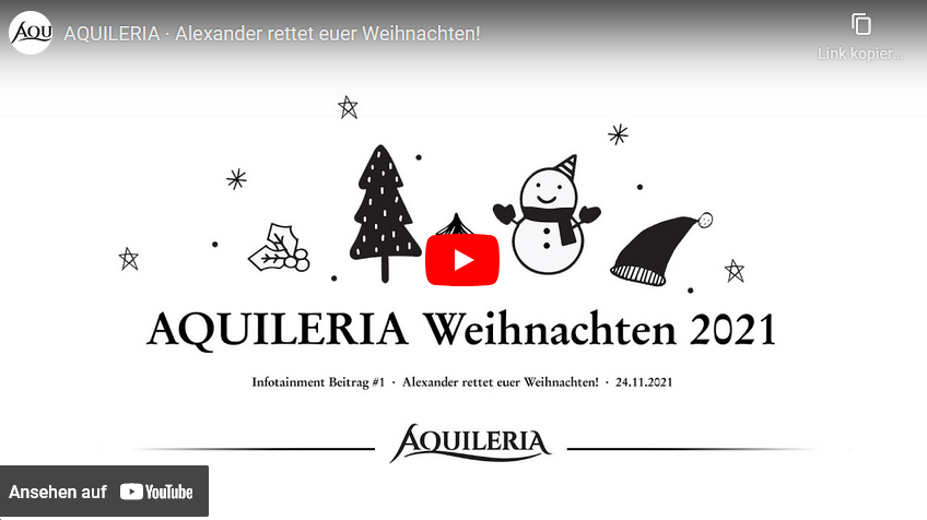 Covergrafik zum YouTube Video "AQUILERIA Weihnachten 2021"